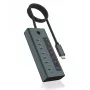 ICY BOX IB-HUB1457-C31 USB 3.2 Gen 1 (3.1 Gen 1) Type-C 10000 Mbit/s Blu, Grigio