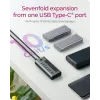 ICY BOX IB-HUB1457-C31 USB 3.2 Gen 1 (3.1 Gen 1) Type-C 10000 Mbit/s Blu, Grigio
