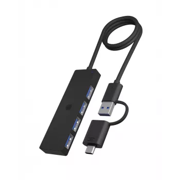 ICY BOX IB-HUB1424-C3 USB 3.2 Gen 1 (3.1 Gen 1) Type-A + Type-C 5000 Mbit/s Nero