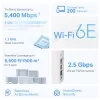 TP-Link AXE5400 Whole Home Mesh Wi-Fi 6E System (Tri-Band), bianco, interno, sistema Mesh, 500 m², FCC: