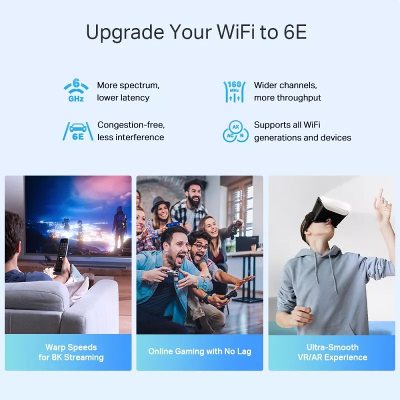 TP-Link AXE5400 Whole Home Mesh Wi-Fi 6E System (Tri-Band), bianco, DECO XE75 PRO (3-PACK)