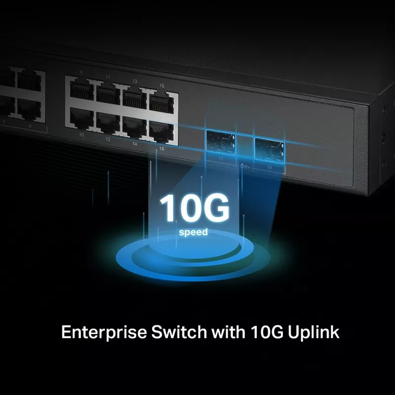 Switch gestito TP-Link Omada 16 porte 2.5G e 2 porte 10GE SFP+ L2+ con 8 porte PoE+
