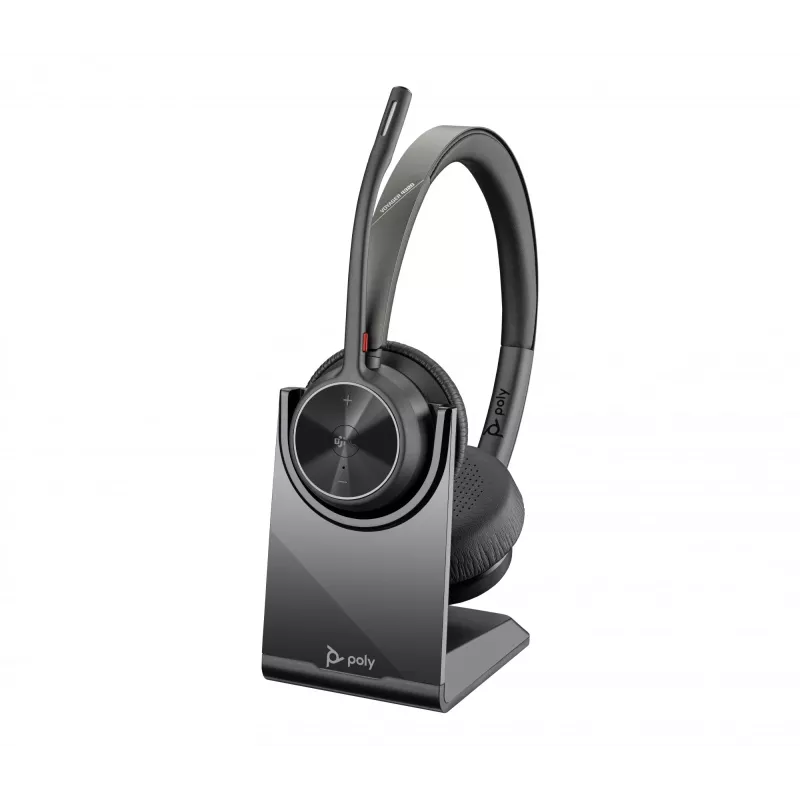 HP Poly Voyager 4320-M cuffia certificata Microsoft Teams + dongle BT700 + base di ricarica