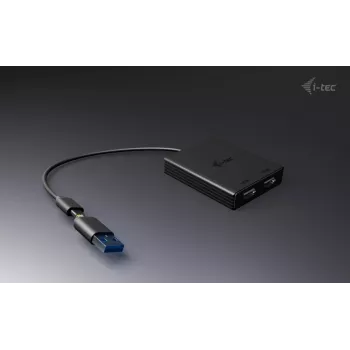 i-tec adattatore video HDMI dual 4K/60 Hz USB-A/USB-C, 0,27 m, USB Type-A/USB Type-C, 2 x HDMI, connettore maschio, connettore femmina, 3840 x 2160 pixel