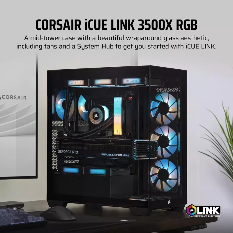 CORSAIR case PC - iCUE LINK 3500X RGB Mid-Tower
