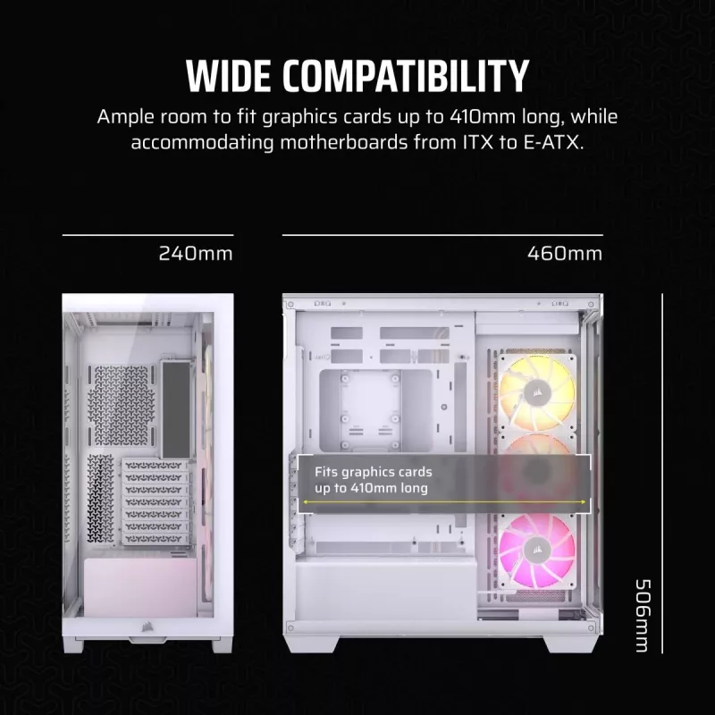 CORSAIR case PC - Icue Link 3500x RGB Mid-tower - bianco