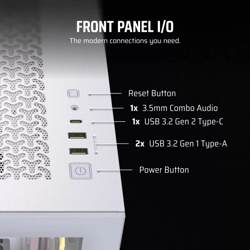 CORSAIR case PC - Icue Link 3500x RGB Mid-tower - bianco