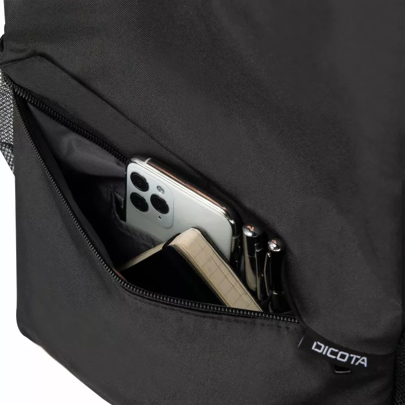 DICOTA Backpack One – zaino per notebook 13-16 pollici – nero / 300d poliestere PET riciclato