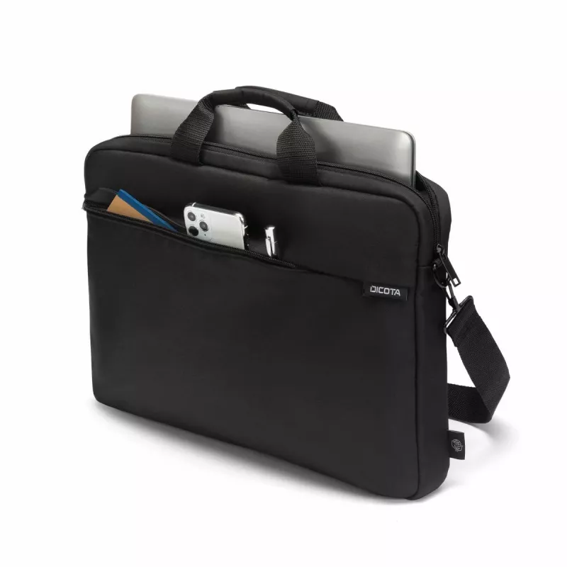 DICOTA custodia sottile Case One - custodia per notebook 14-16 pollici - nero / 300d poliestere PET riciclato