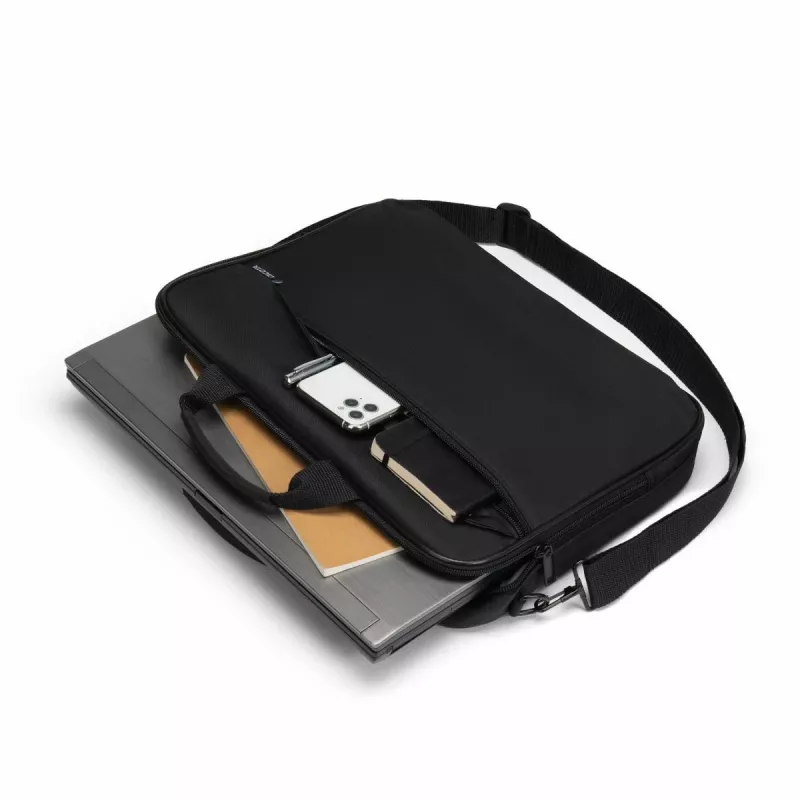 DICOTA Top Traveller ONE D32099-RPET borsa per notebook 15-17,3 pollici, poliestere PET riciclato 300D, nera
