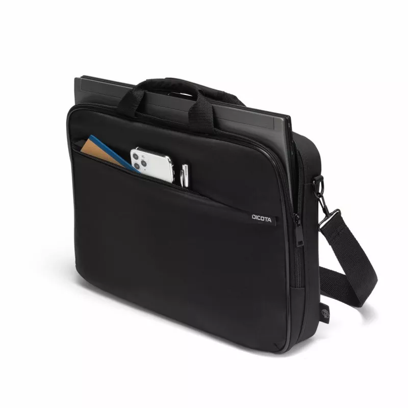 DICOTA Top Traveller ONE D32099-RPET borsa per notebook 15-17,3 pollici, poliestere PET riciclato 300D, nera