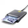 Lettore di smart card/ID USB-A Axagon CRE-SM3T, piatto, USB 2.0, 1,3 m, nero, 56 g