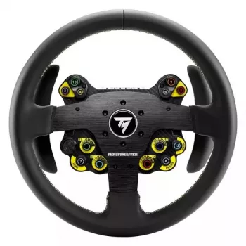 Thrustmaster Evo Racing 32R Leather nero, giallo volante PC, PlayStation 4, PlayStation 5, Xbox, Xbox One