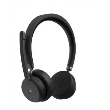 Cuffie wireless VoIP Lenovo con archetto per ufficio/call center Bluetooth nero