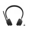 Cuffie wireless VoIP Lenovo con archetto per ufficio/call center Bluetooth nero