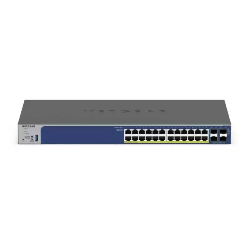 Switch smart stackable NETGEAR 28 porte PoE Gigabit/10G (GS728TXP)