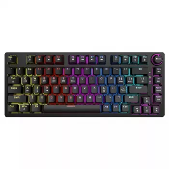 Tastiera gaming Savio SAVGK-PHENIX giallo USB RF Wireless Bluetooth meccanica 82 tasti RGB