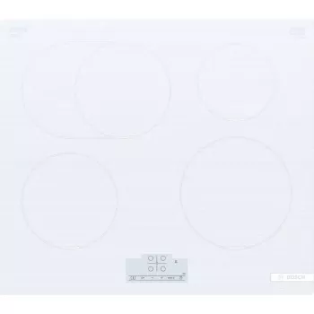 Bosch Serie 6 PIF612BB1E piano cottura a induzione, 4 zone, da incasso, 60 cm, bianco, controllo touch
