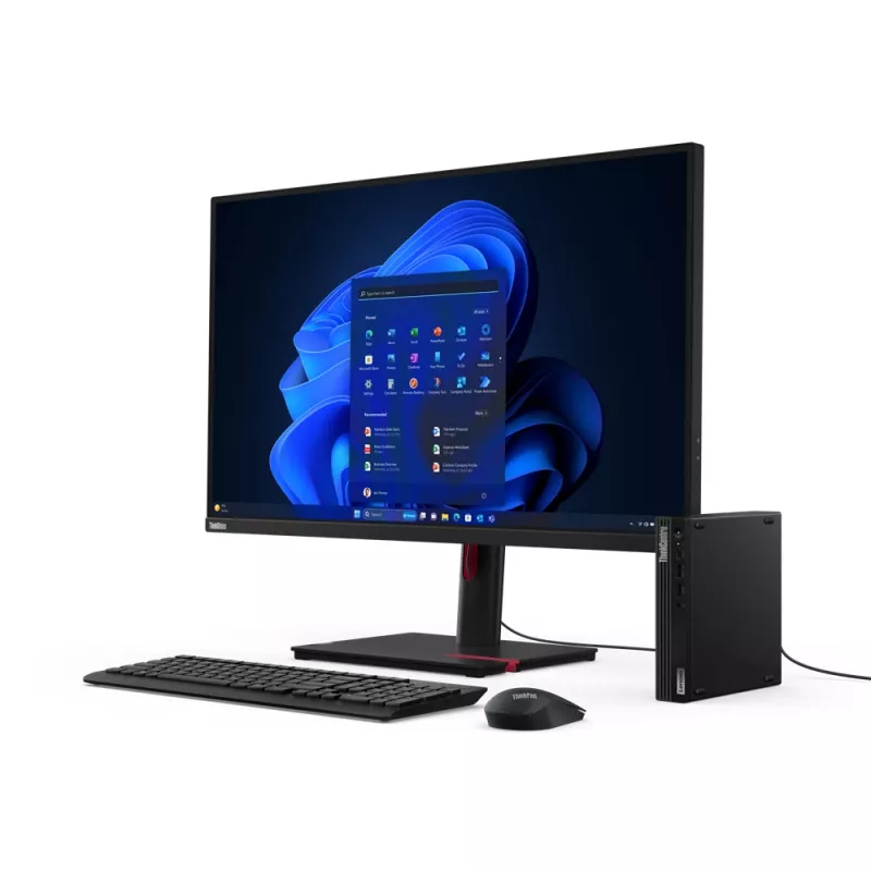 Lenovo ThinkCentre M70q Gen 5 Intel® Core™ i3 i3-14100T 8 GB DDR5-SDRAM 256 GB SSD Windows 11 Pro Mini PC nero