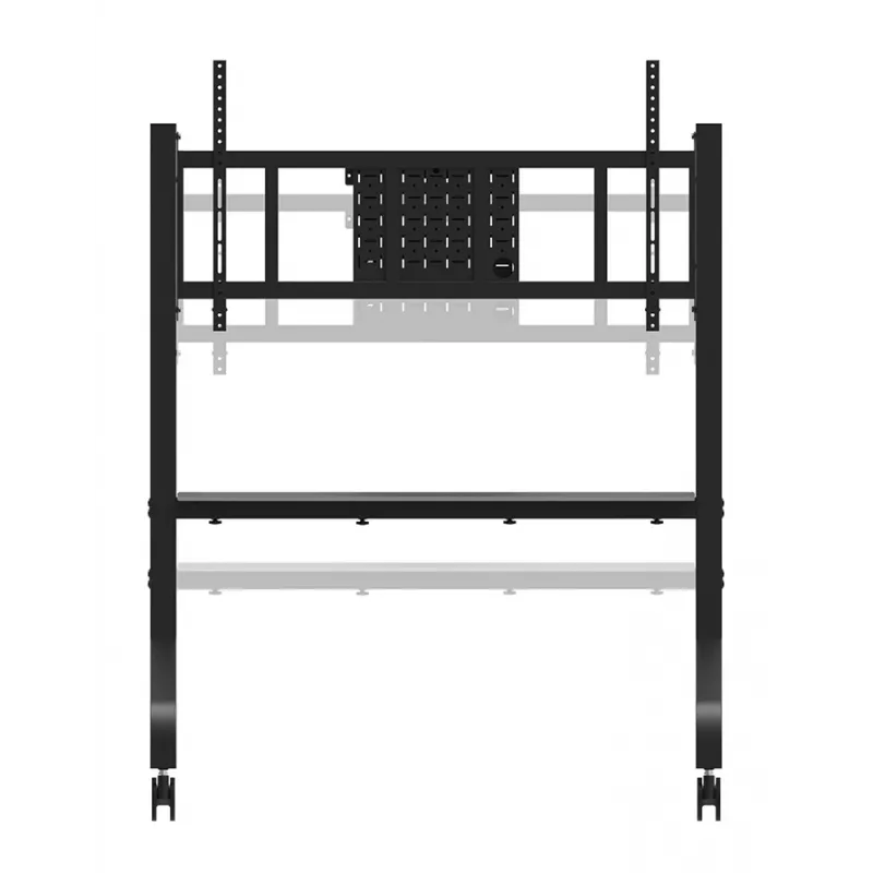Neomounts MOVE Go XL FL50-575BL1 carrello per TV 65-110 pollici, max 125 kg, altezza regolabile 129-139 cm, VESA 100x100-1100x600, bloccabile, certificato TÜV, nero