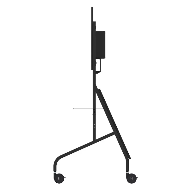 Neomounts MOVE Go XL FL50-575BL1 carrello per TV 65-110 pollici, max 125 kg, altezza regolabile 129-139 cm, VESA 100x100-1100x600, bloccabile, certificato TÜV, nero