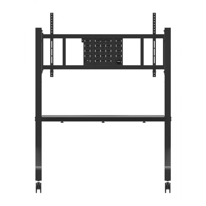 Neomounts MOVE Go XL FL50-575BL1 carrello per TV 65-110 pollici, max 125 kg, altezza regolabile 129-139 cm, VESA 100x100-1100x600, bloccabile, certificato TÜV, nero