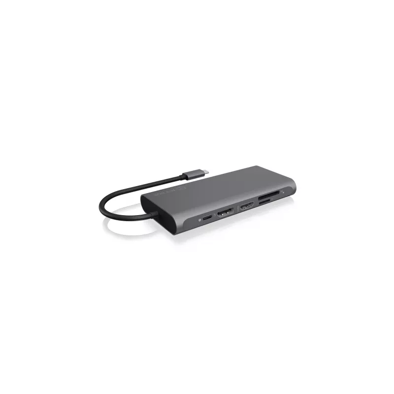 ICY BOX IB-DK4050-CPD con filo USB 3.2 Gen 1 (3.1 Gen 1) Type-C antracite