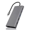 ICY BOX IB-DK4050-CPD con filo USB 3.2 Gen 1 (3.1 Gen 1) Type-C antracite