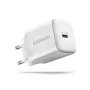 Axagon ACU-PD20W caricabatterie da parete 1x QC3.0/AFC/FCP/PD Type-C 20W bianco
