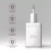Axagon ACU-PD20W caricabatterie da parete 1x QC3.0/AFC/FCP/PD Type-C 20W bianco