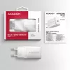 Axagon ACU-PD20W caricabatterie da parete 1x QC3.0/AFC/FCP/PD Type-C 20W bianco