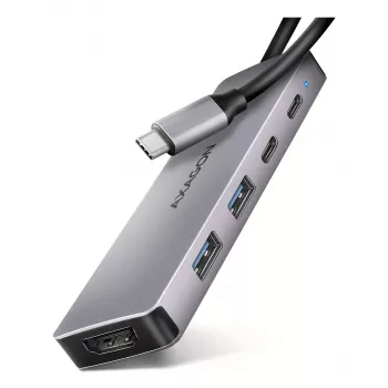 Axagon HMC-5H60 Hub USB 5Gbps, 2x USB-A, 1x USB-C, HDMI 4k/60Hz, PD 100W, cavo USB-C