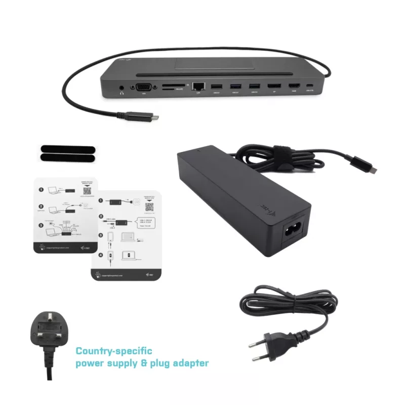 i-tec Metal SB-C Docking station ergonomica 4K 3x display con Power Delivery 85 W + caricabatterie universale 100 W