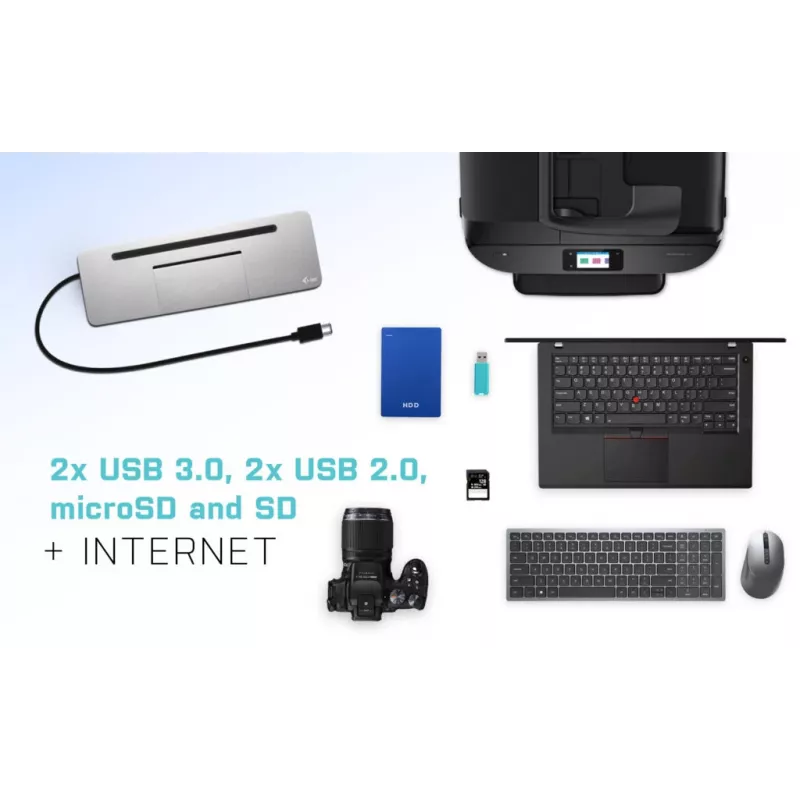 i-tec Metal SB-C Docking station ergonomica 4K 3x display con Power Delivery 85 W + caricabatterie universale 100 W