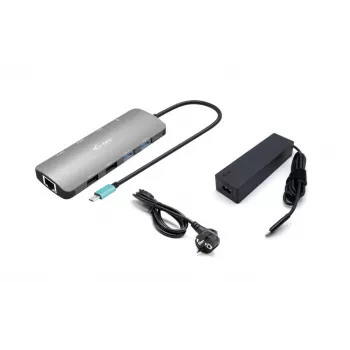 i-tec Metal USB-C Nano Docking station 2x display con PD 100 W + caricabatterie 100W