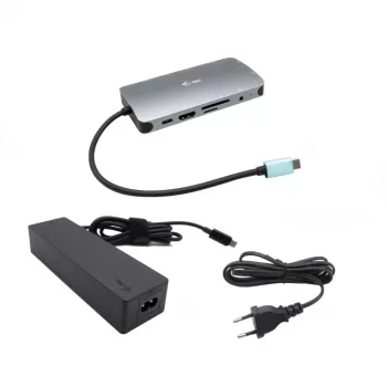 i-tec Metal USB-C Nano Dock HDMI/VGA con LAN + caricabatterie 100 W