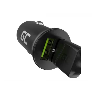 Caricabatterie auto/interno Green Cell CADM-GC-36AA 36W 2x USB-A nero per fonte di alimentazione 3,6–12V