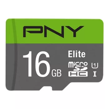 PNY Micro SD Elite 16GB Class 10 UHS-I U1 + adattatore SD lettura 100 MB/s