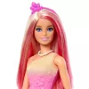 Barbie A Touch of Magic Royal bambola con capelli rosa e biondi, gonna farfalla e accessori