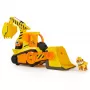 Rubble & Crew, Bark Yard Deluxe Bulldozer veicolo da costruzione giocattolo con luci, suoni e action figure Rubble, giocattolo per bambini e bambine dai 3 anni in su