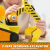 Rubble & Crew, Bark Yard Deluxe Bulldozer veicolo da costruzione giocattolo con luci, suoni e action figure Rubble, giocattolo per bambini e bambine dai 3 anni in su