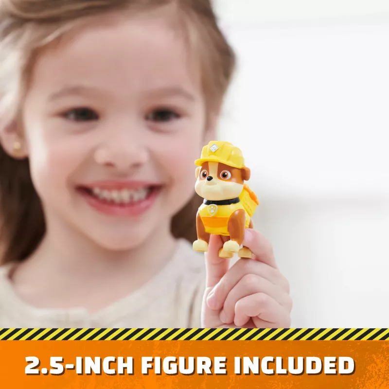 Rubble & Crew, Bark Yard Deluxe Bulldozer veicolo da costruzione giocattolo con luci, suoni e action figure Rubble, giocattolo per bambini e bambine dai 3 anni in su
