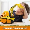 Rubble & Crew, Bark Yard Deluxe Bulldozer veicolo da costruzione giocattolo con luci, suoni e action figure Rubble, giocattolo per bambini e bambine dai 3 anni in su