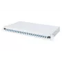 Cassetto di giunzione in fibra ottica scorrevole DIGITUS, 1U, equipaggiato con 24x LC Duplex, incl. vite M25, cassetta di giunzione Singlemode OS2, pigtail colorati