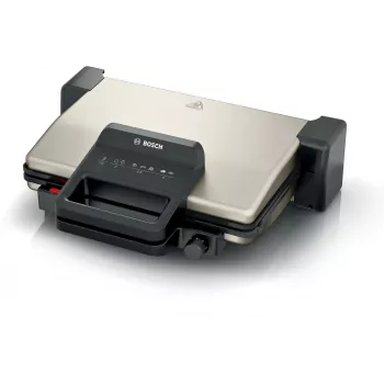 Grill da contatto Bosch TCG3302 2000W con piastre in ceramica 310x220 mm, termostato regolabile, piastre rimovibili lavabili in lavastoviglie