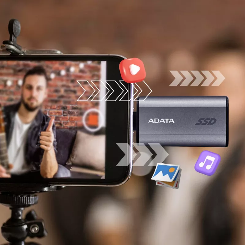ADATA SC750 2 TB USB Type-C 3.2 Gen 2 (3.1 Gen 2) grigio