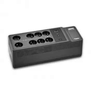APC Back-UPS, 500VA/300W installazione a pavimento/parete, 230V, 8x prese francesi/belghe, connettore USB Type-A, batteria sostituibile dall'utente