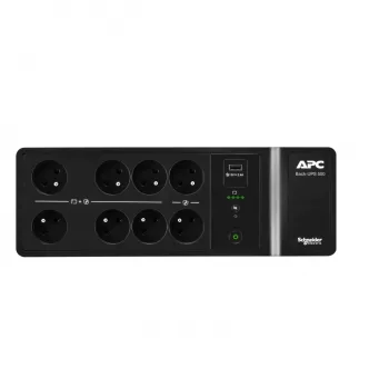 APC Back-UPS, 500VA/300W installazione a pavimento/parete, 230V, 8x prese francesi/belghe, connettore USB Type-A, batteria sostituibile dall'utente
