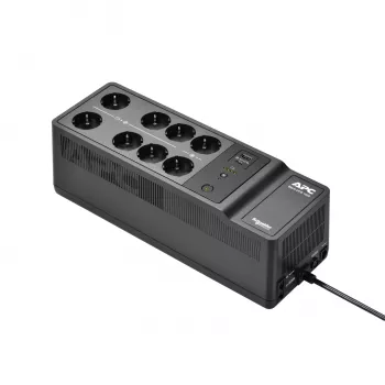 APC Back-UPS, 1050VA/600W installazione a pavimento/parete, 230V, 8x prese Schuko CEE 7/3, connettore USB Type A+C, batteria sostituibile