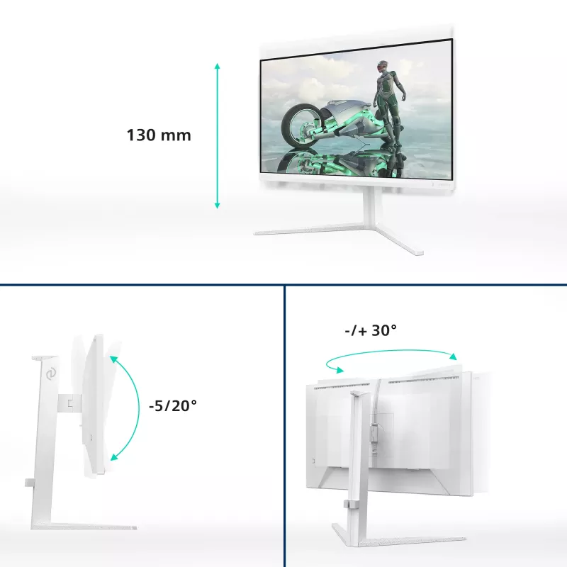 Philips Evnia 24M2N3201A/00 monitor per computer 60,5 cm (23,8 inch) 1920 x 1080 pixel Full HD LCD bianco